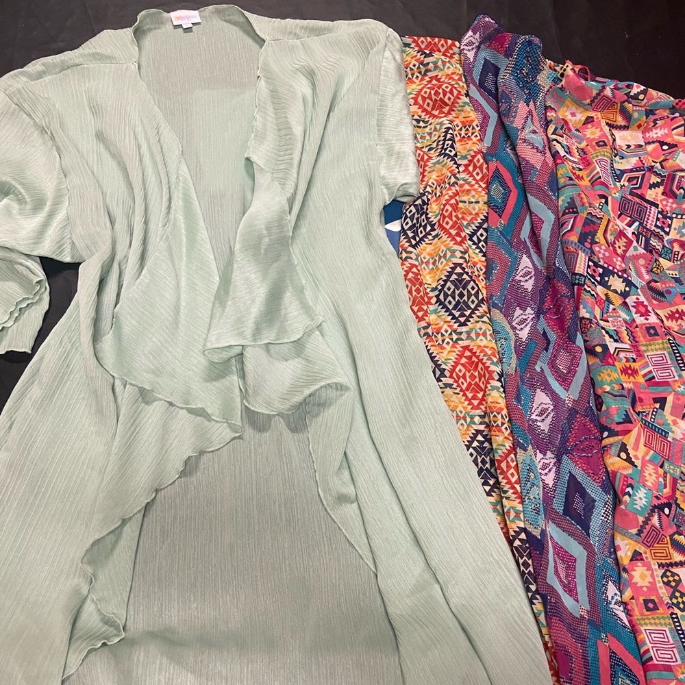 Kimono 4x (Solid Mint Green, Patterns) - image 5